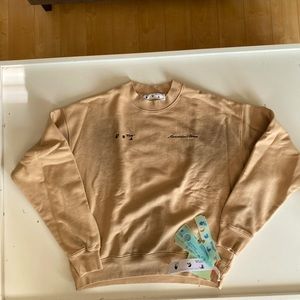 Off-White Sweatshirt Beige Black - Brand new with tags
